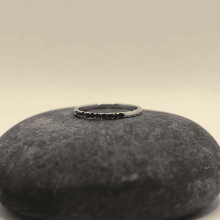 Anillo plata paladio con zafiros naturales 1