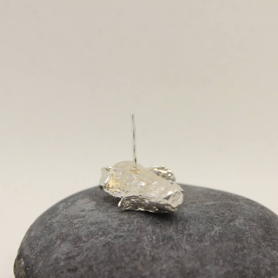 Aretes Maíz medianos plata enchapada en oro  2