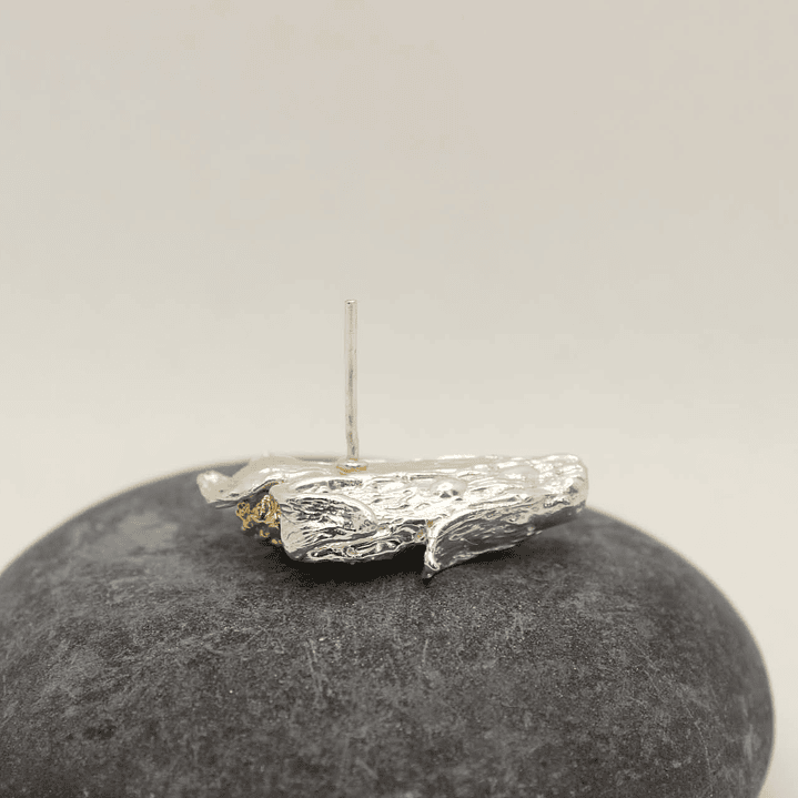 Aretes Maíz medianos plata enchapada en oro  3