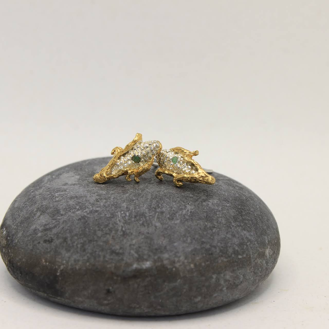 Aretes mini esmeralda 2