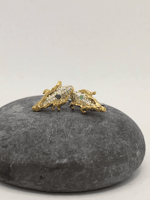 Aretes mini esmeralda