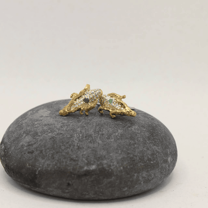 Aretes mini esmeralda 2