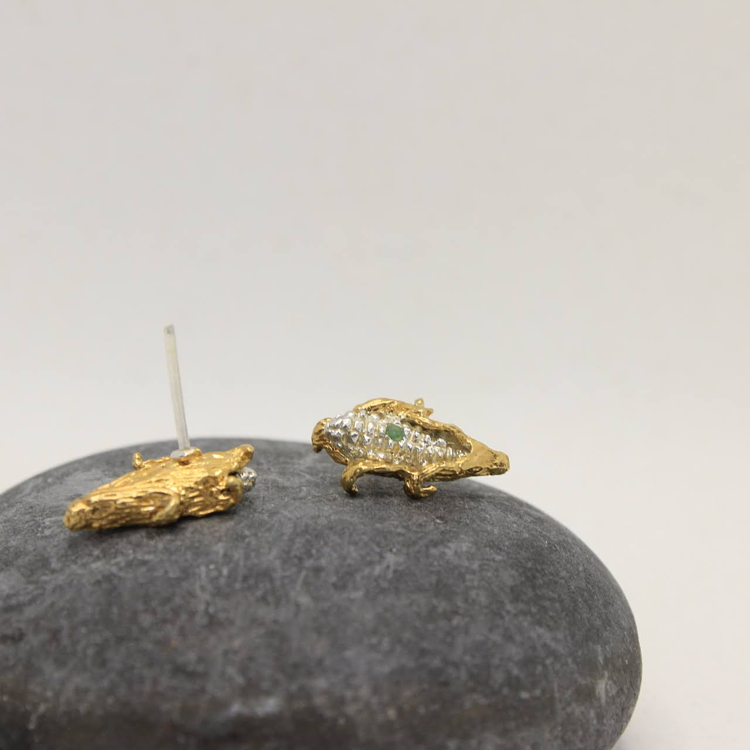 Aretes mini esmeralda 3