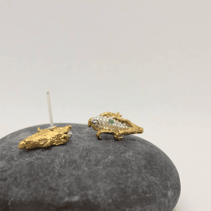 Aretes mini esmeralda 3