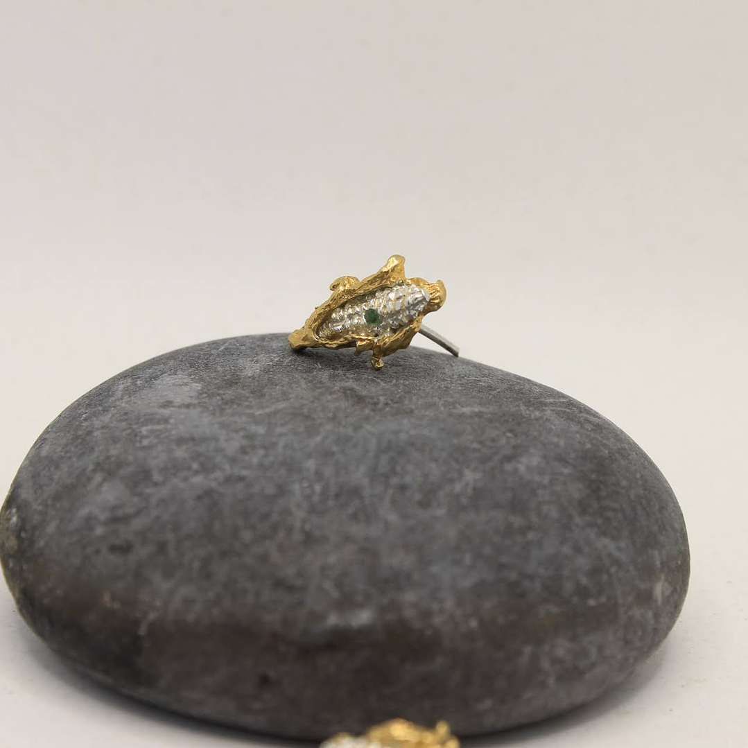 Aretes mini esmeralda 4