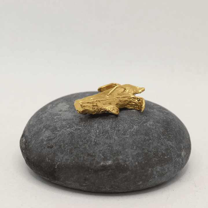 Collar Maíz Mediano Esmeralda Plata  Enchape en oro  1