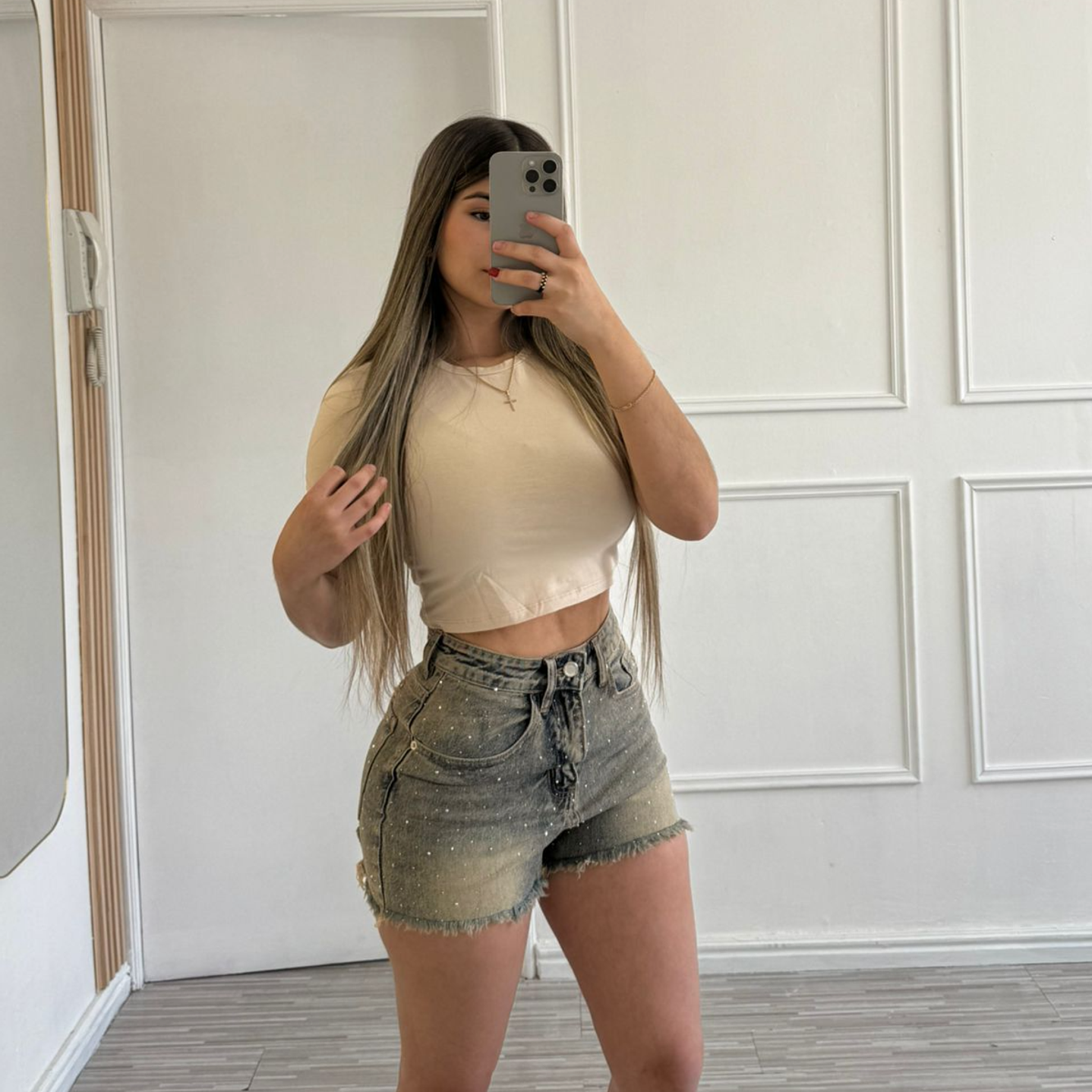 Short Europeo cobrizo modelo dos bolsillos A3323-B 1