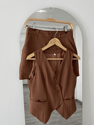 Conjunto Sastrero Café