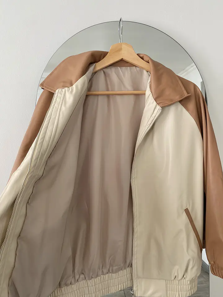 Chaqueta Ecocuero Café 6