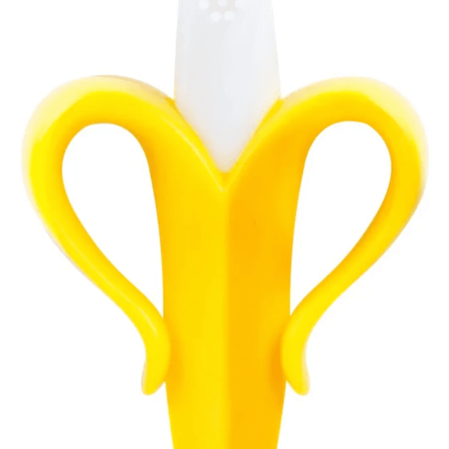 Mordedor Banana De Silicona Para Bebés Con Estuche Color Amarillo 5