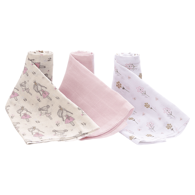 Set 3 Pañales Tuto Rosado Niñas 2