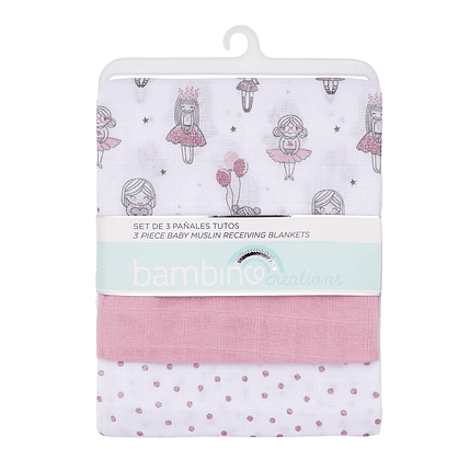 Set 3 Pañales Tuto Rosado Niñas 1