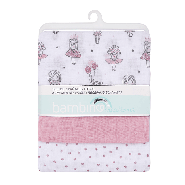 Set 3 Pañales Tuto Rosado Niñas 1