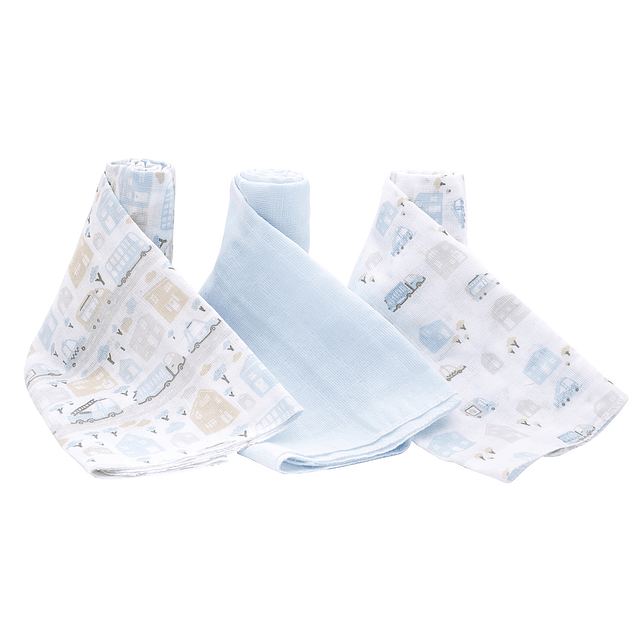 Set 3 Pañales Tuto Celeste Transportes 2
