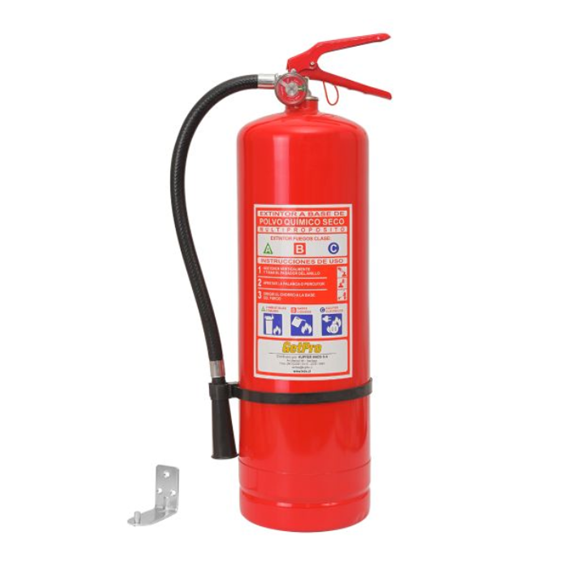 Extintor PQS 75% para incendios ABC 6 kg Getpro 1