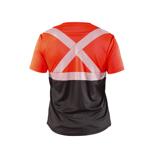 POLERA REFLECTIVA HW ROJO FLUOR MANGA CORTA 2