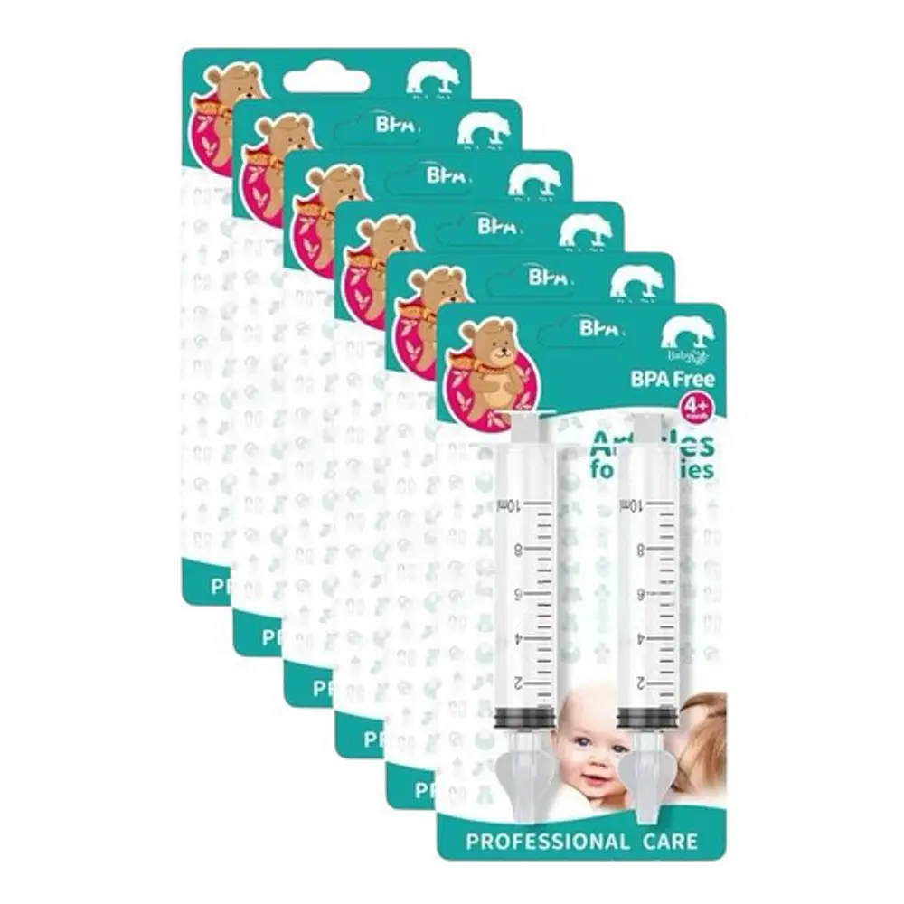 Jeringa Aspirador Nasal Bebé-niños Limpiador Nasa X 6 Unids   1