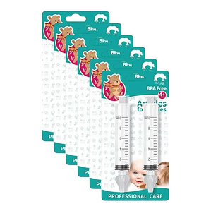 Jeringa Aspirador Nasal Bebé-niños Limpiador Nasa X 6 Unids  