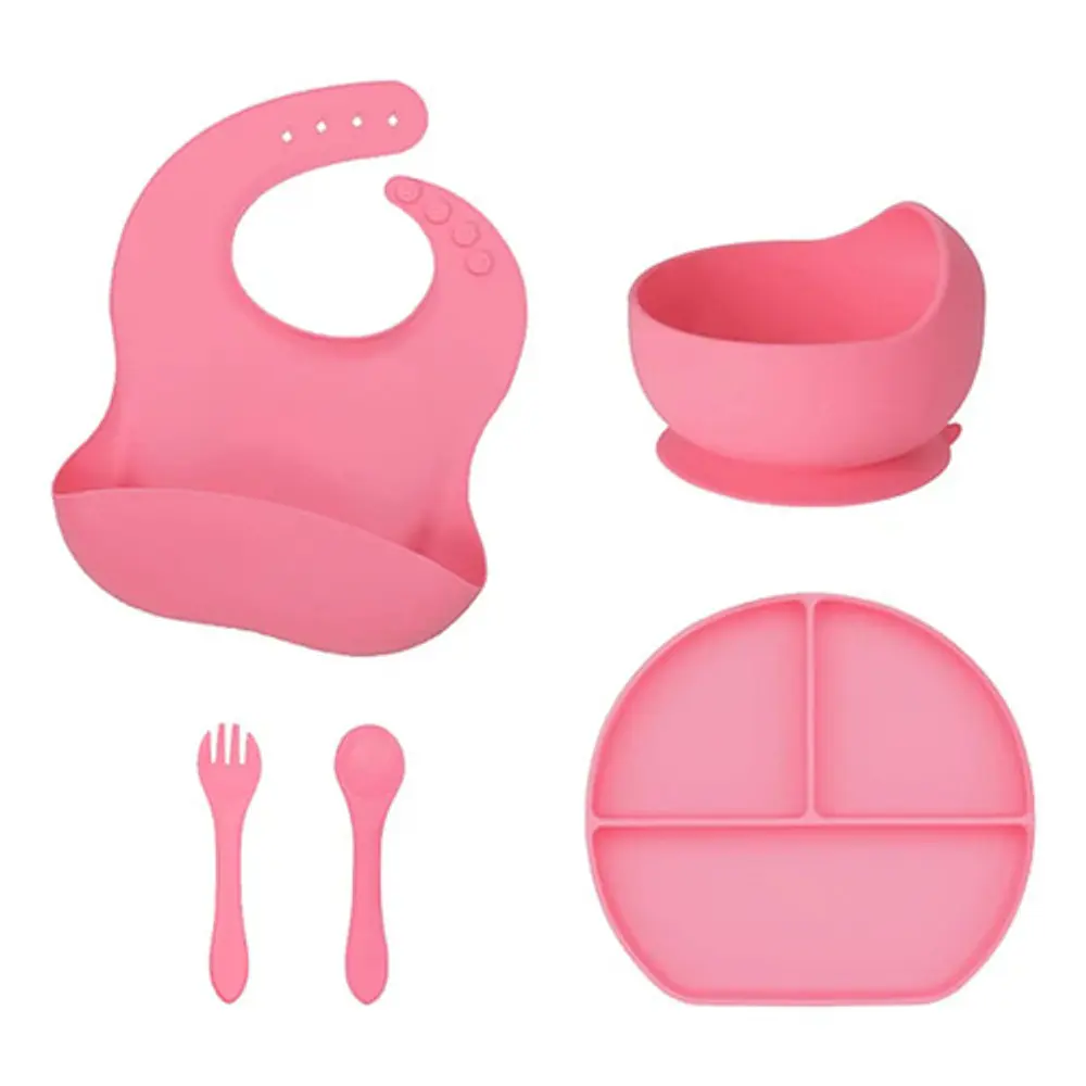 Set Alimentación Silicona 5 Piezas Bebé 6-12 Meses 2
