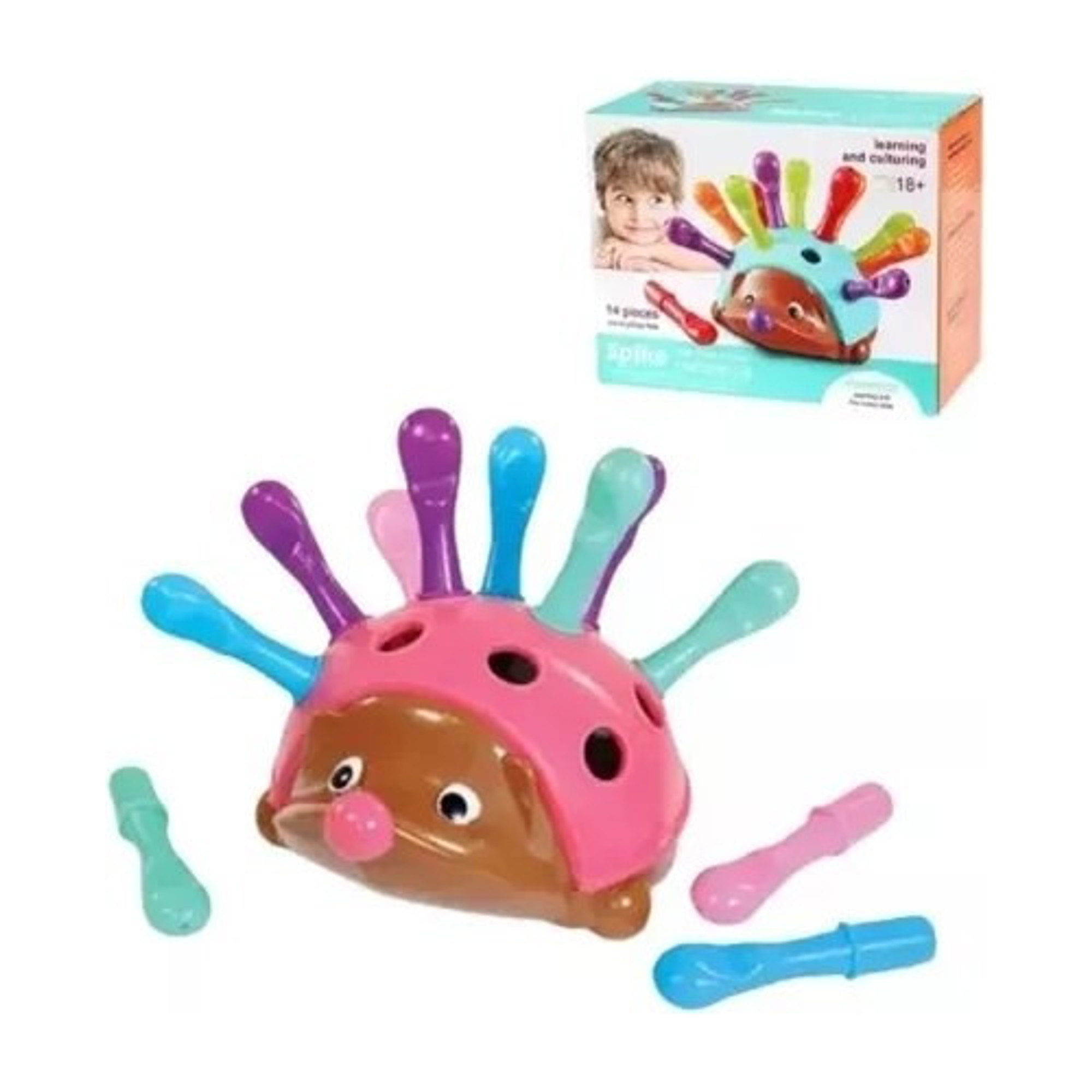 Erizo Juguete Encaje Moticidad Fina Montessori Original 1