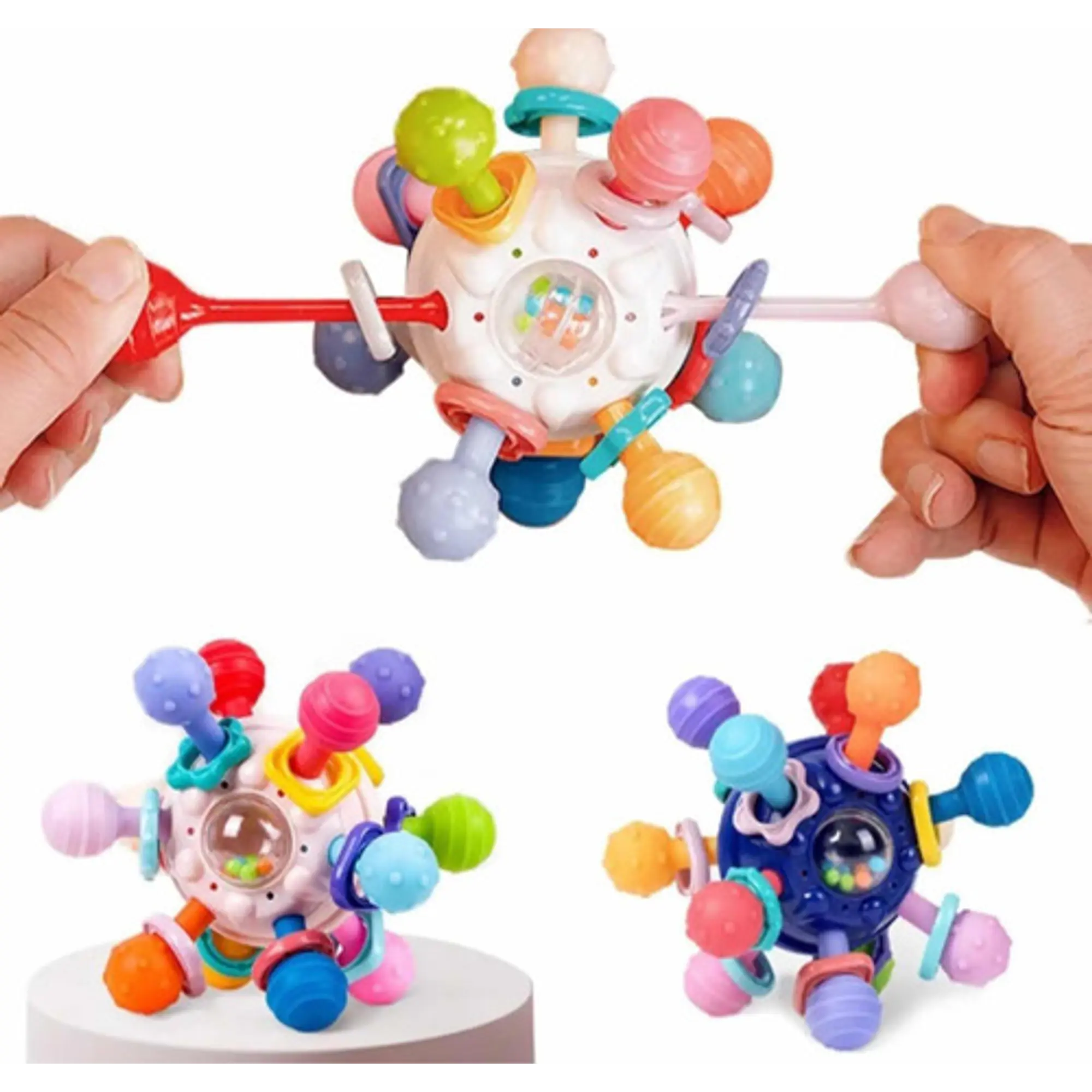 Juguetes Sensoriales Para Bebés Montessori 4 En 1 Pelota 2