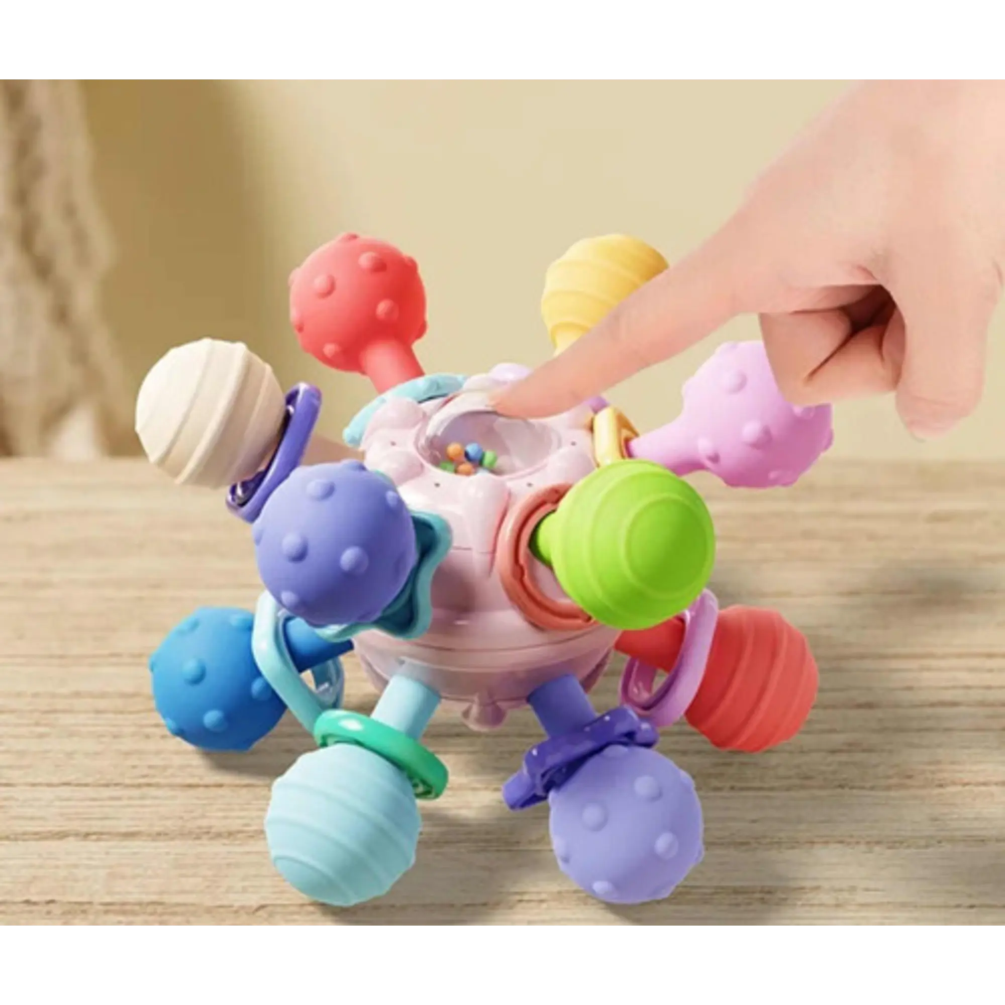 Juguetes Sensoriales Para Bebés Montessori 4 En 1 Pelota 5