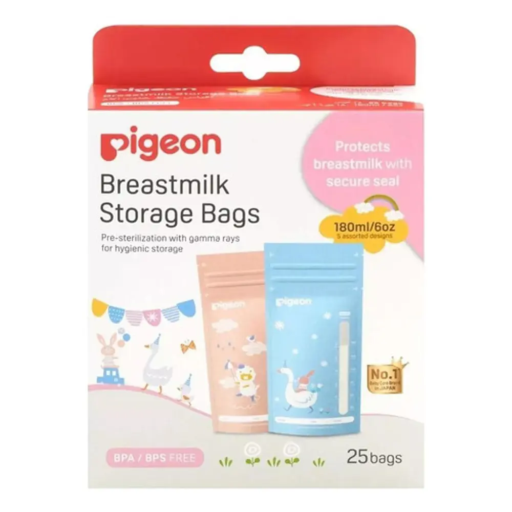 Bolsas Para Almacenar Leche Materna Pigeon - 180ml - 25uds 6