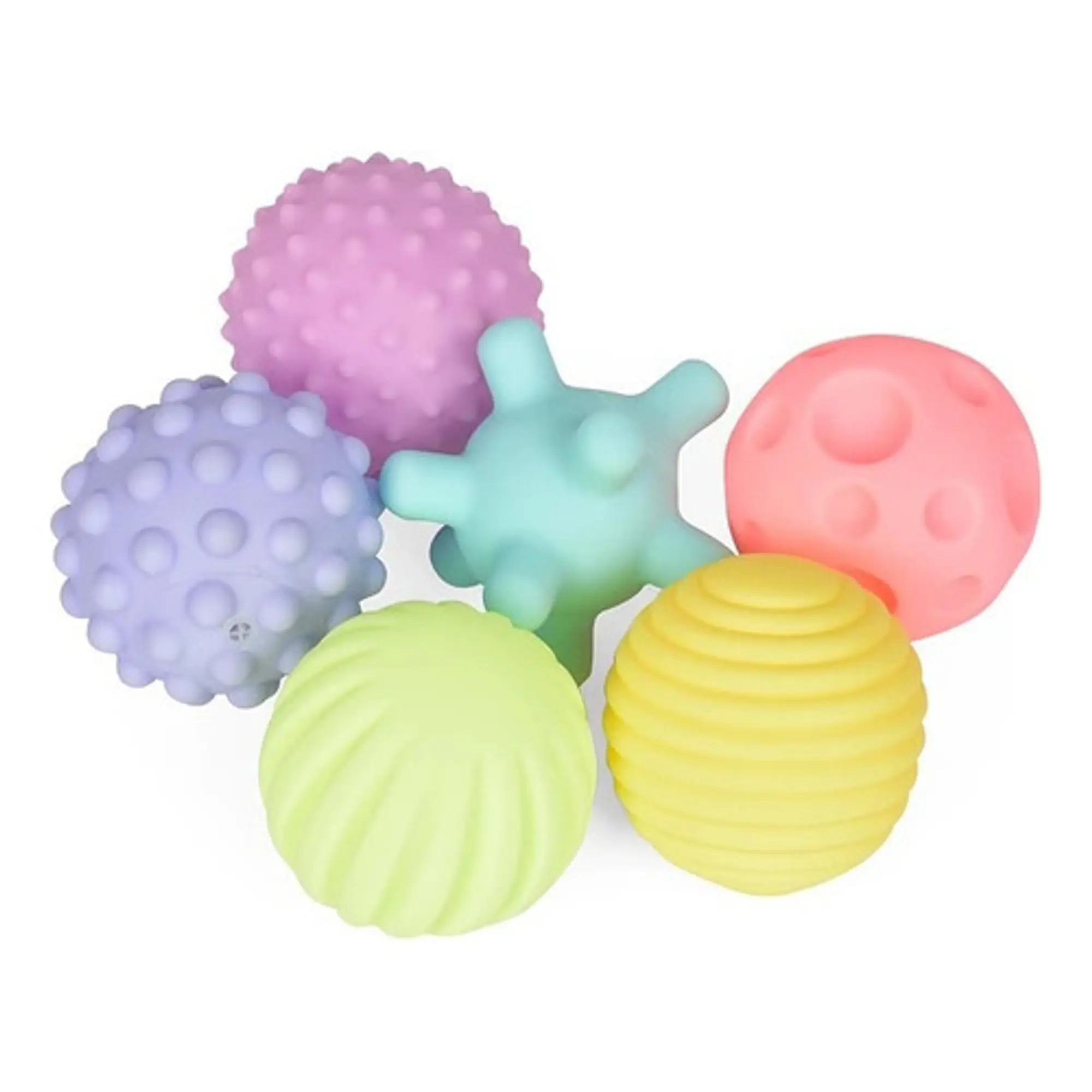 Set 6 Pelotas Sensoriales Didácticas Para Bebé Con Texturas 6