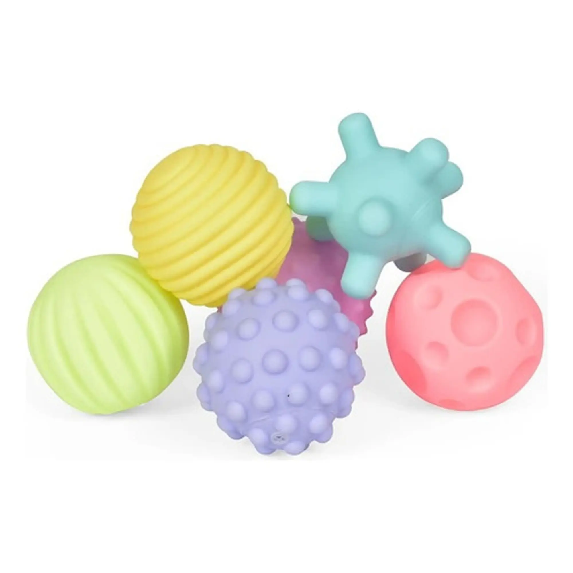 Set 6 Pelotas Sensoriales Didácticas Para Bebé Con Texturas 7