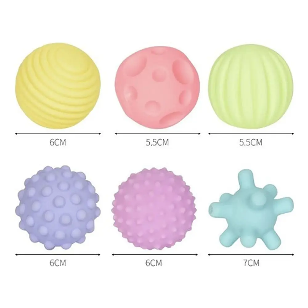 Set 6 Pelotas Sensoriales Didácticas Para Bebé Con Texturas 5