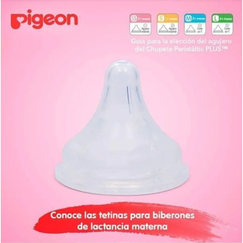 Pigeon Tetina Chupete Boca Ancha Talla M 3+ Meses Softouch 2