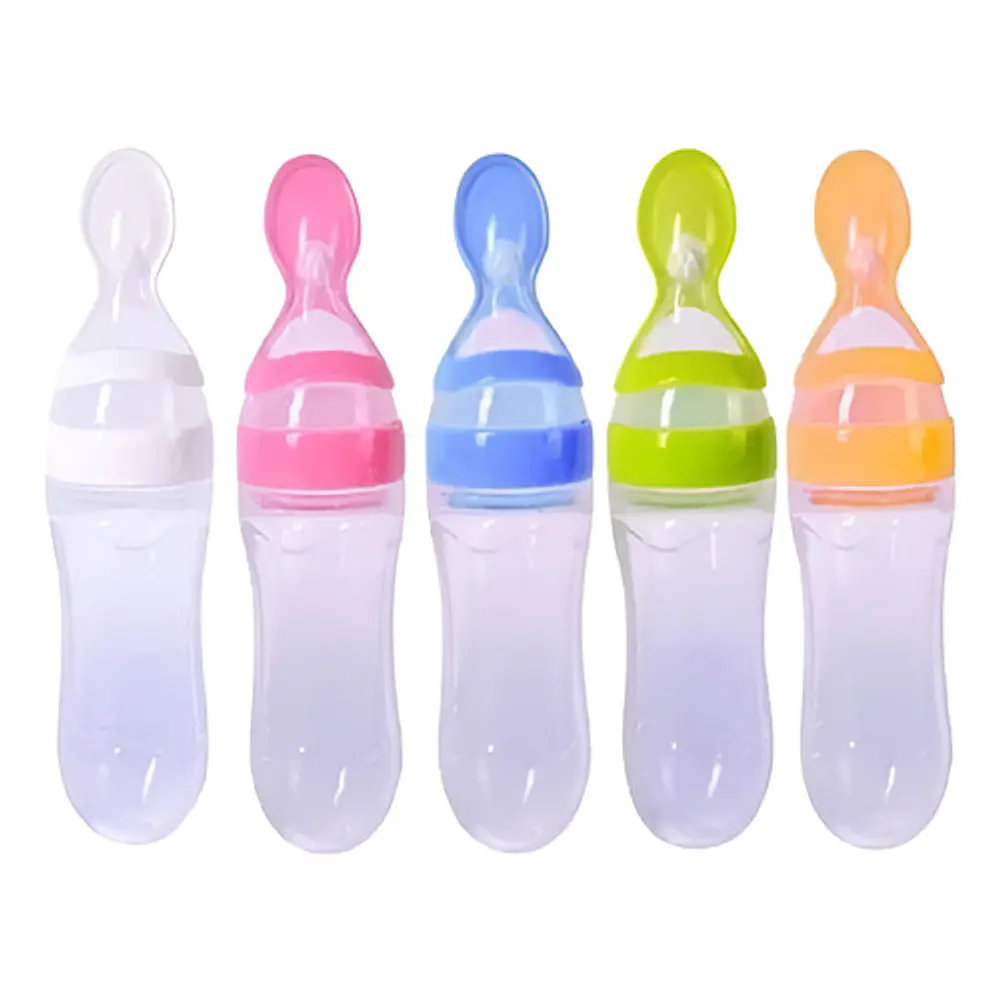 Mamadera Cuchara De Silicona, Dosificadora De Alimentos. 1