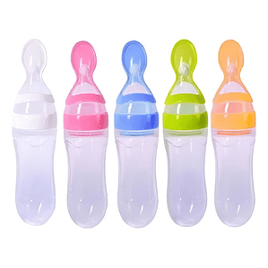 Mamadera Cuchara De Silicona, Dosificadora De Alimentos.
