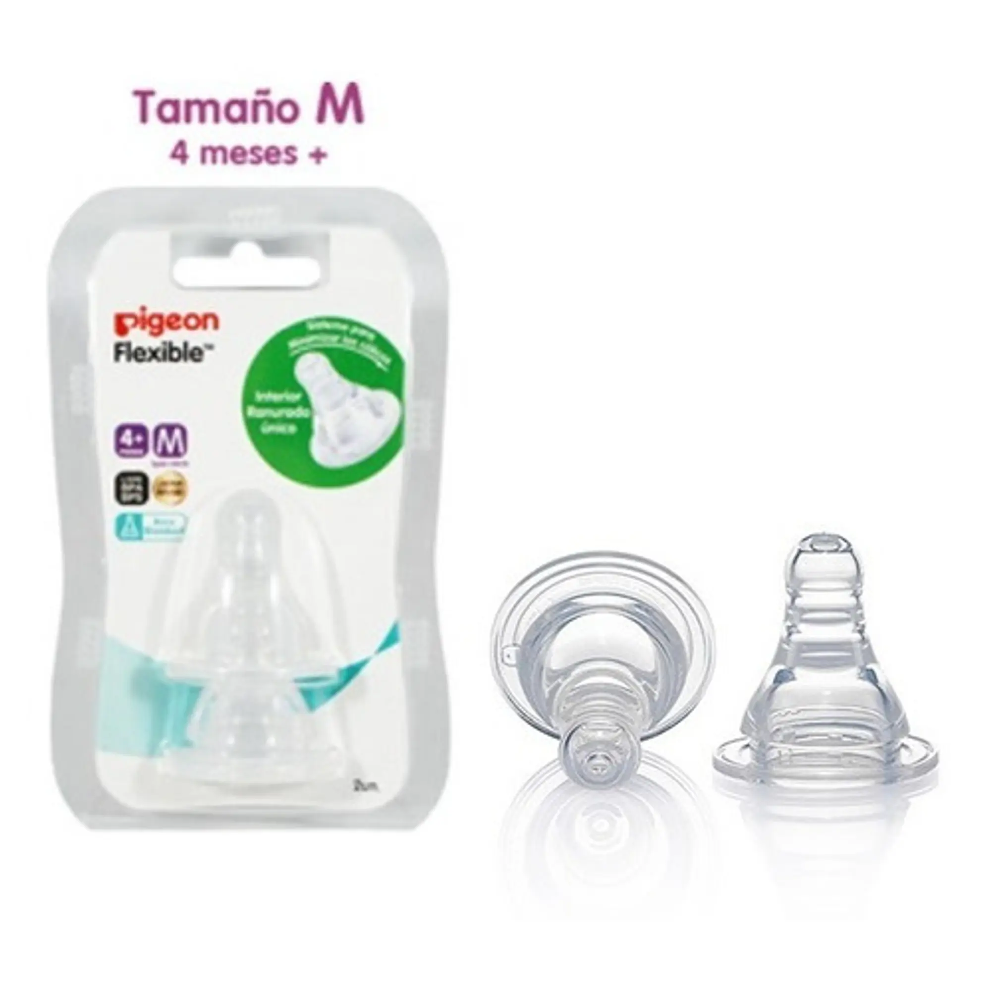 Tetina Pigeon Boca Estandar Talla M 4+m 3