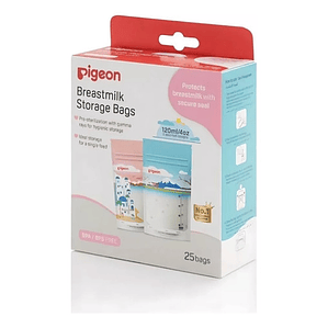 Bolsas Para Almacenar Leche Materna 120 Ml/ Pigeon - 25uds