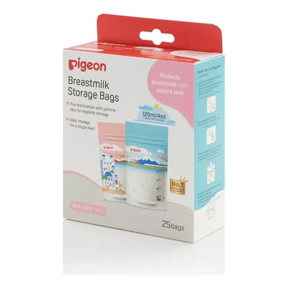 Bolsas Para Almacenar Leche Materna 120 Ml/ Pigeon - 25uds 7