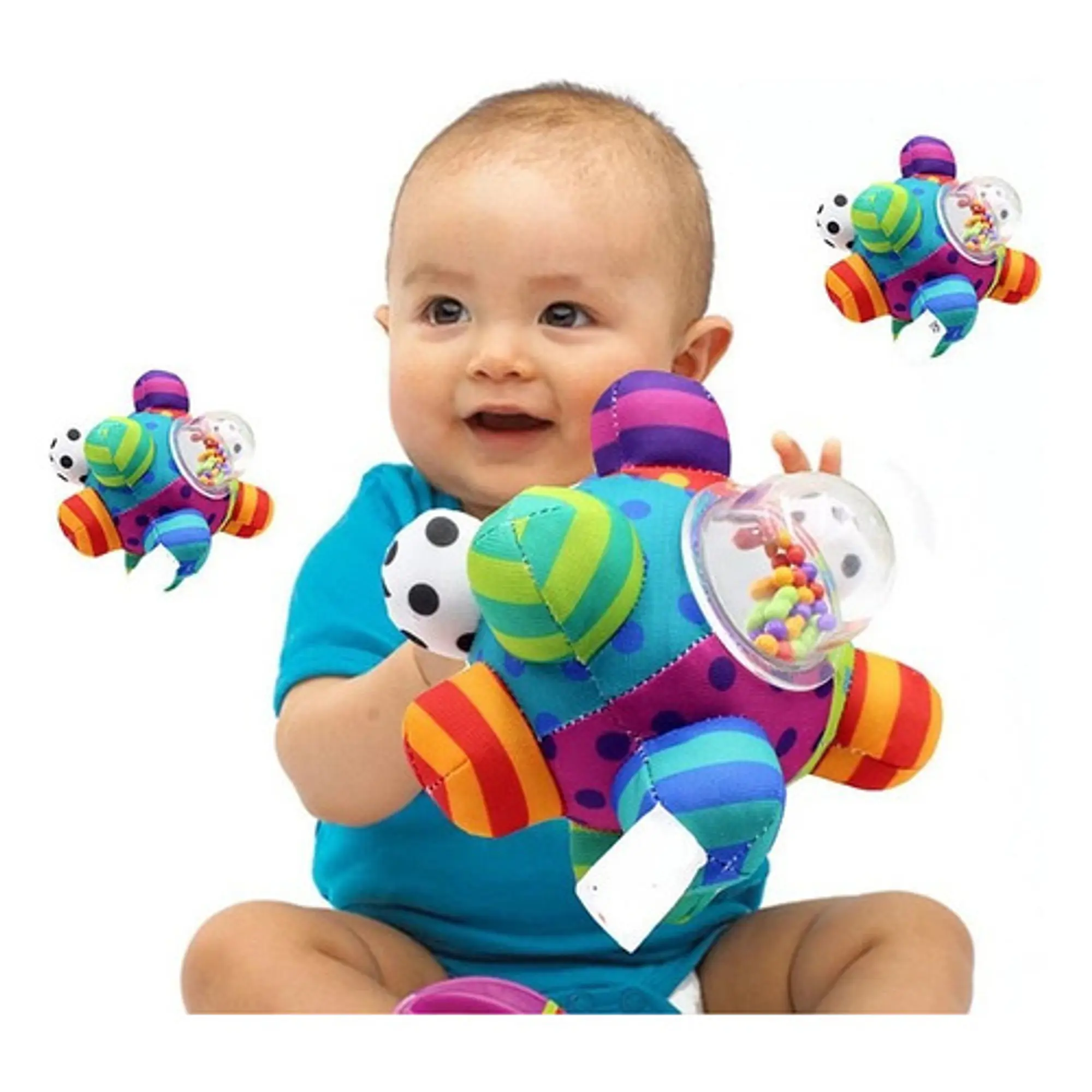 Pelota Sensorial Bebes Juguete Para Desarrollo Sonajero 3