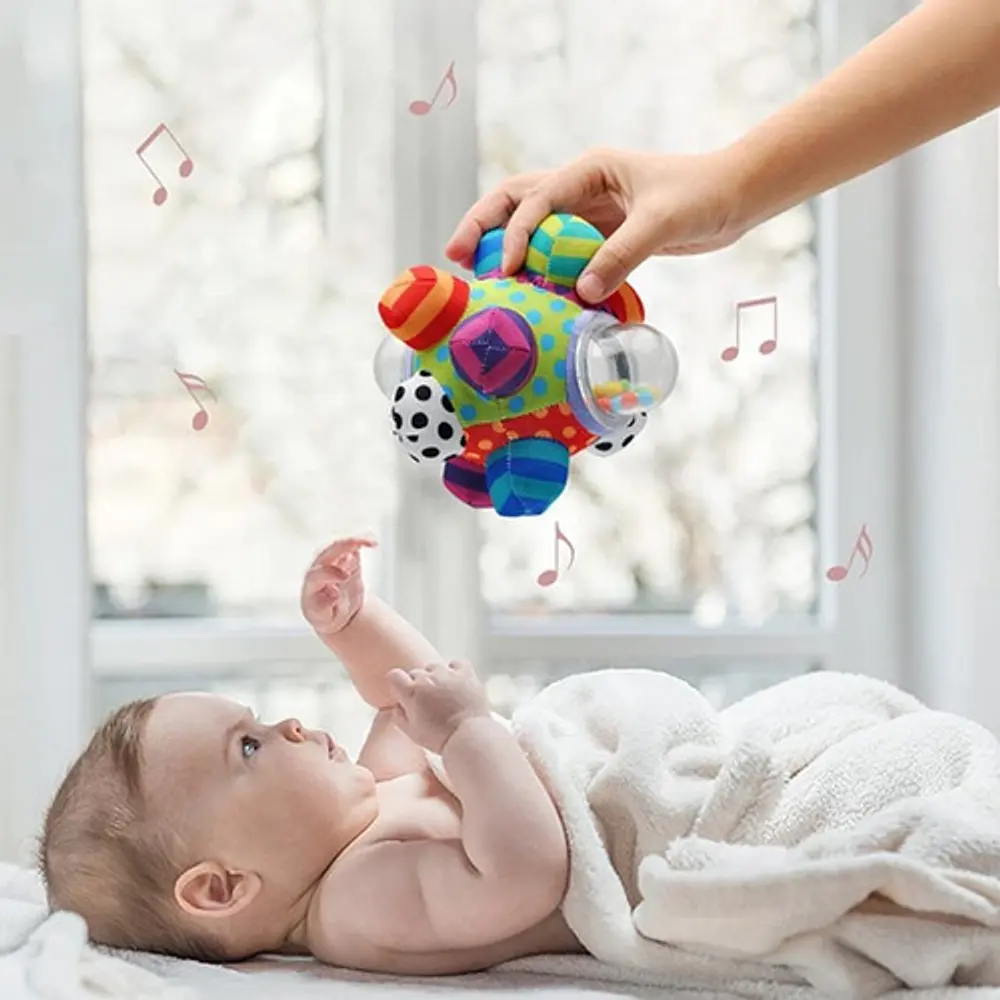 Pelota Sensorial Bebes Juguete Para Desarrollo Sonajero 4