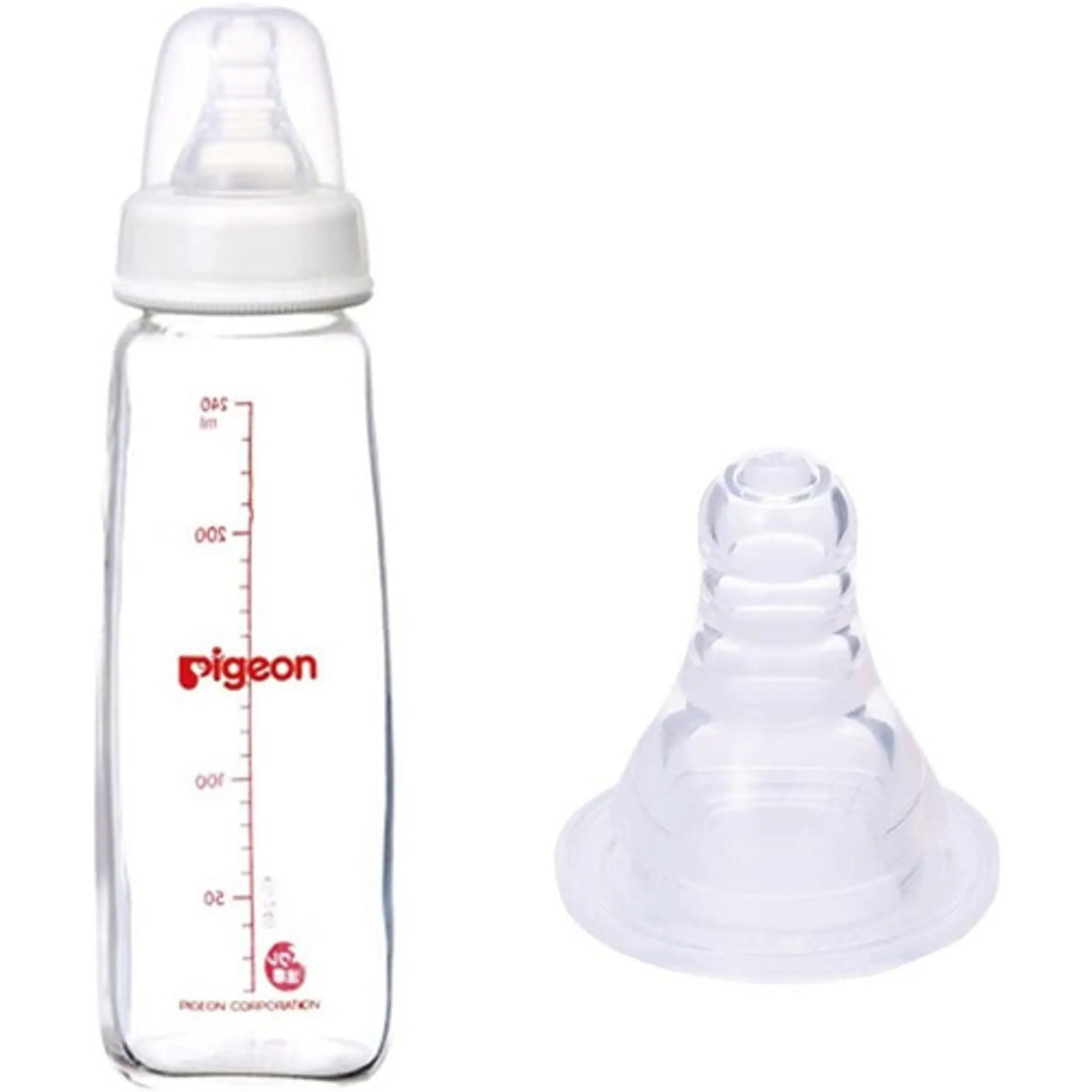 Biberón Pigeon Estándar De Vidrio 240 ML  3