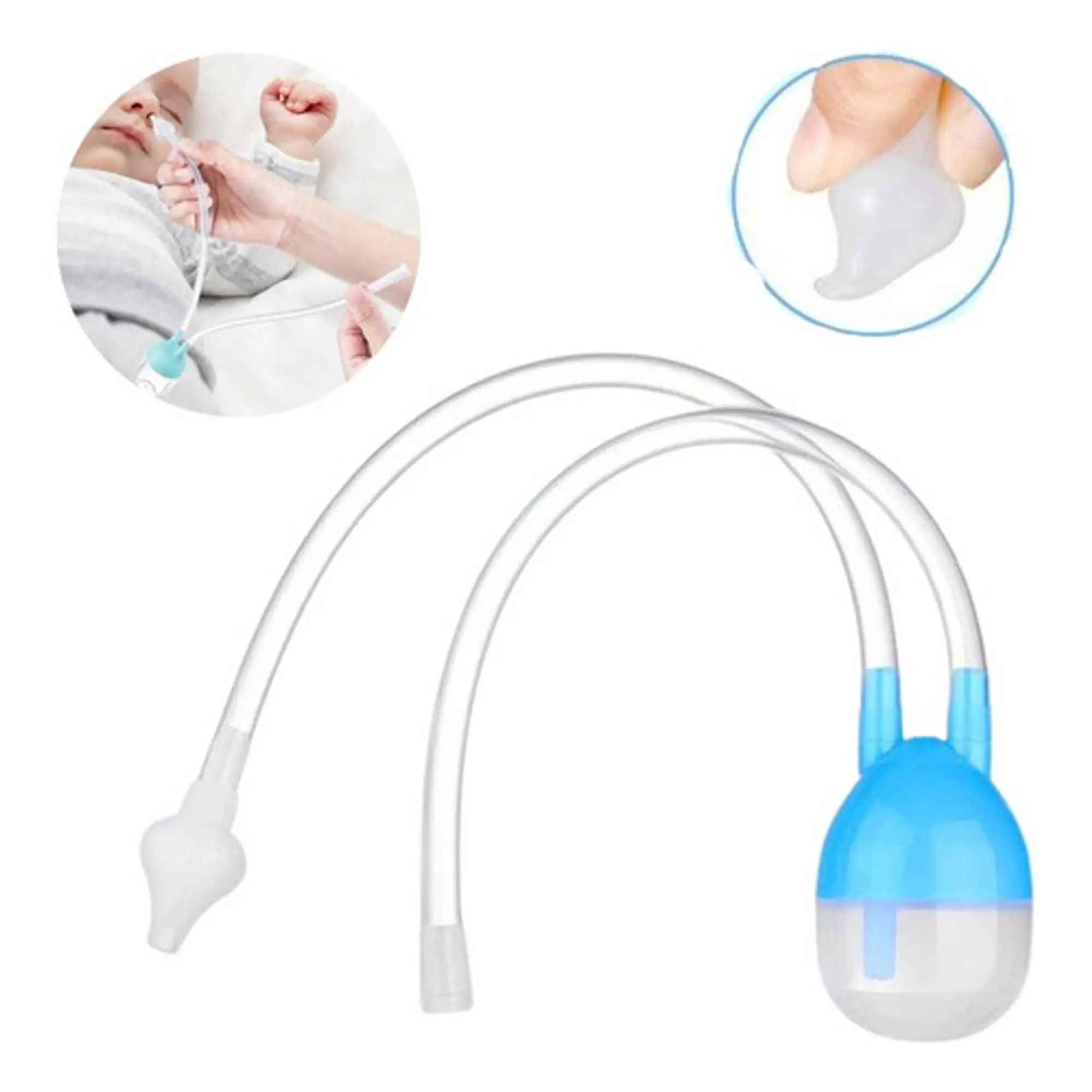 Aspirador Nasal Sacamocos Bebe Deposito Color Rosado 1