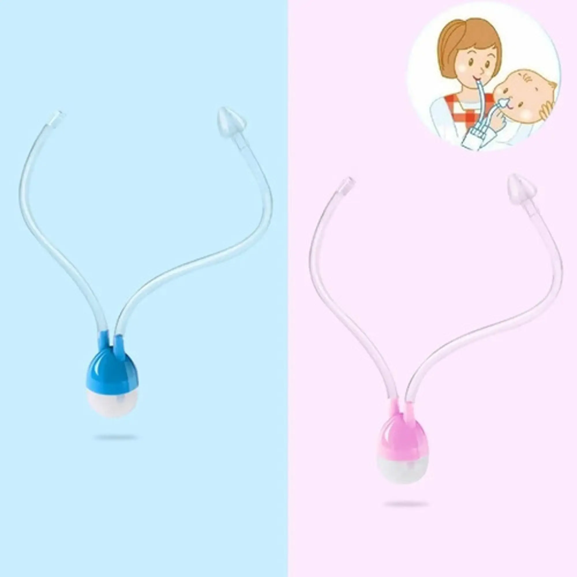 Aspirador Nasal Sacamocos manual Bebe Color Azul 3