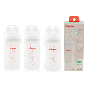 Biberon Boca Ancha 240 Ml Plastico X 3 Piezas