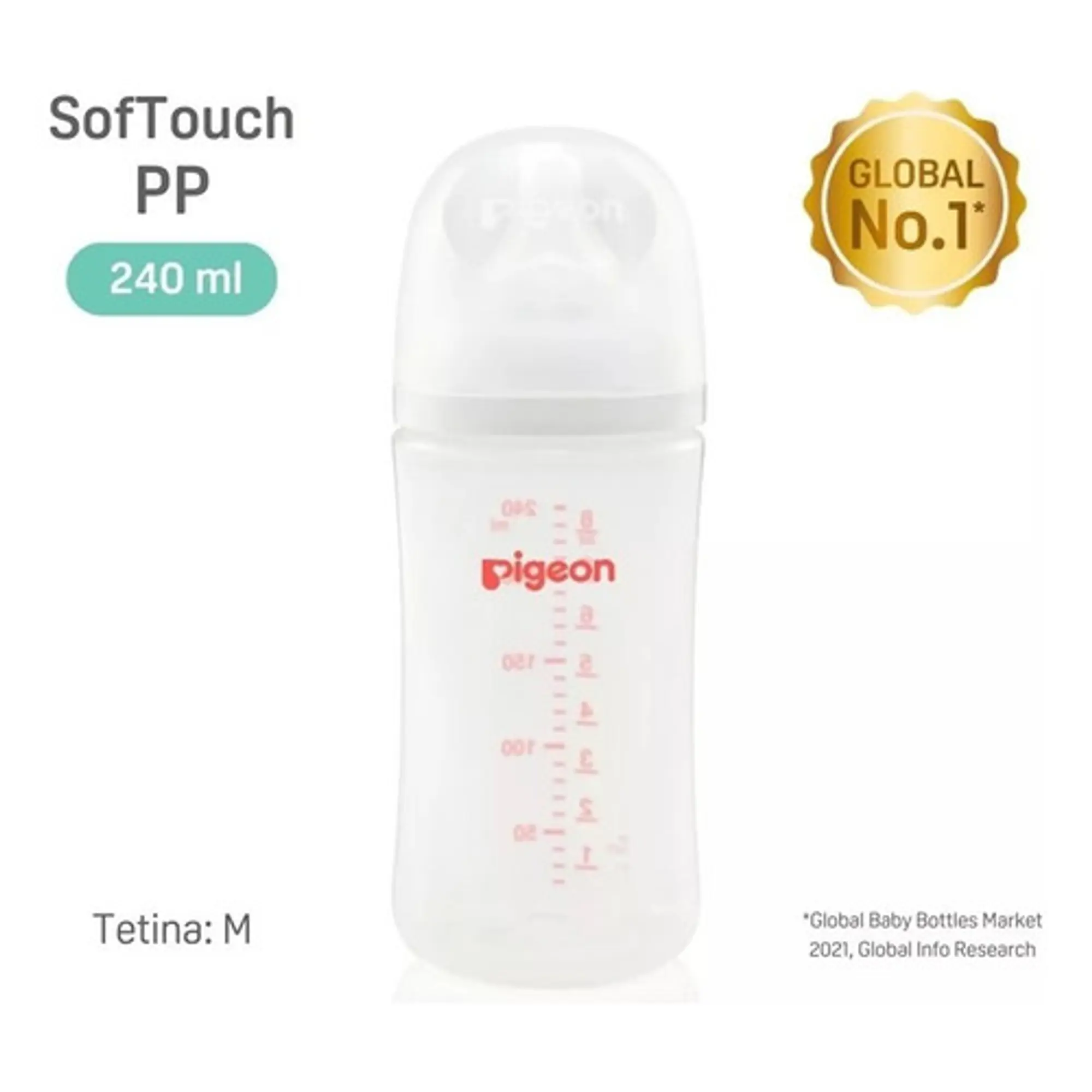 Biberon Boca Ancha 240 Ml Plastico X 3 Piezas 3