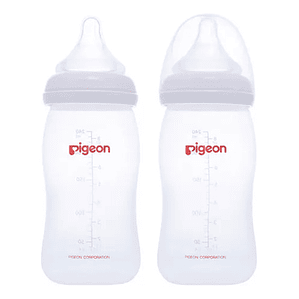 Biberon Boca Ancha Plastico 240ml X2 Pigeon