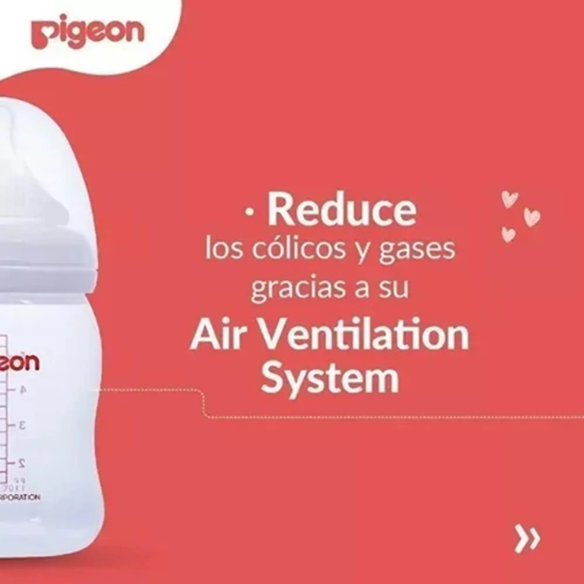 Biberon Boca Ancha Plastico 240ml X2 Pigeon 4