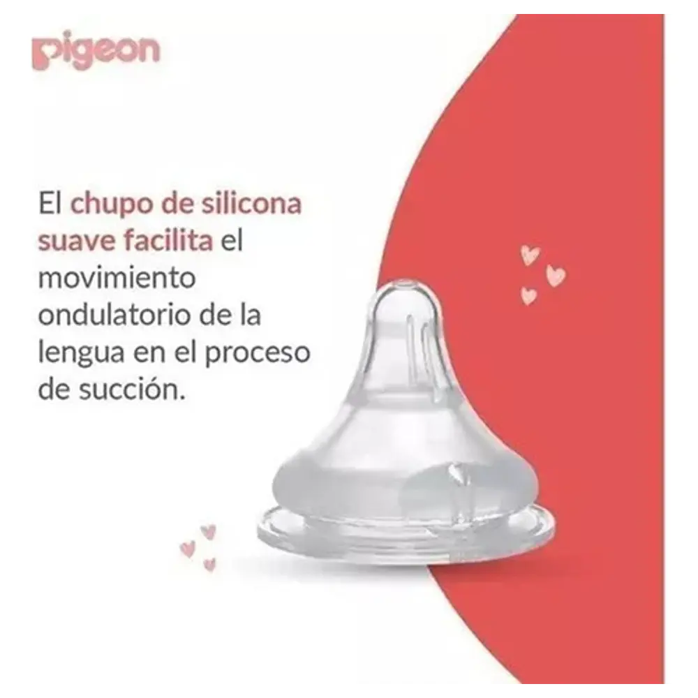Biberon Boca Ancha Plastico 240ml X2 Pigeon 5