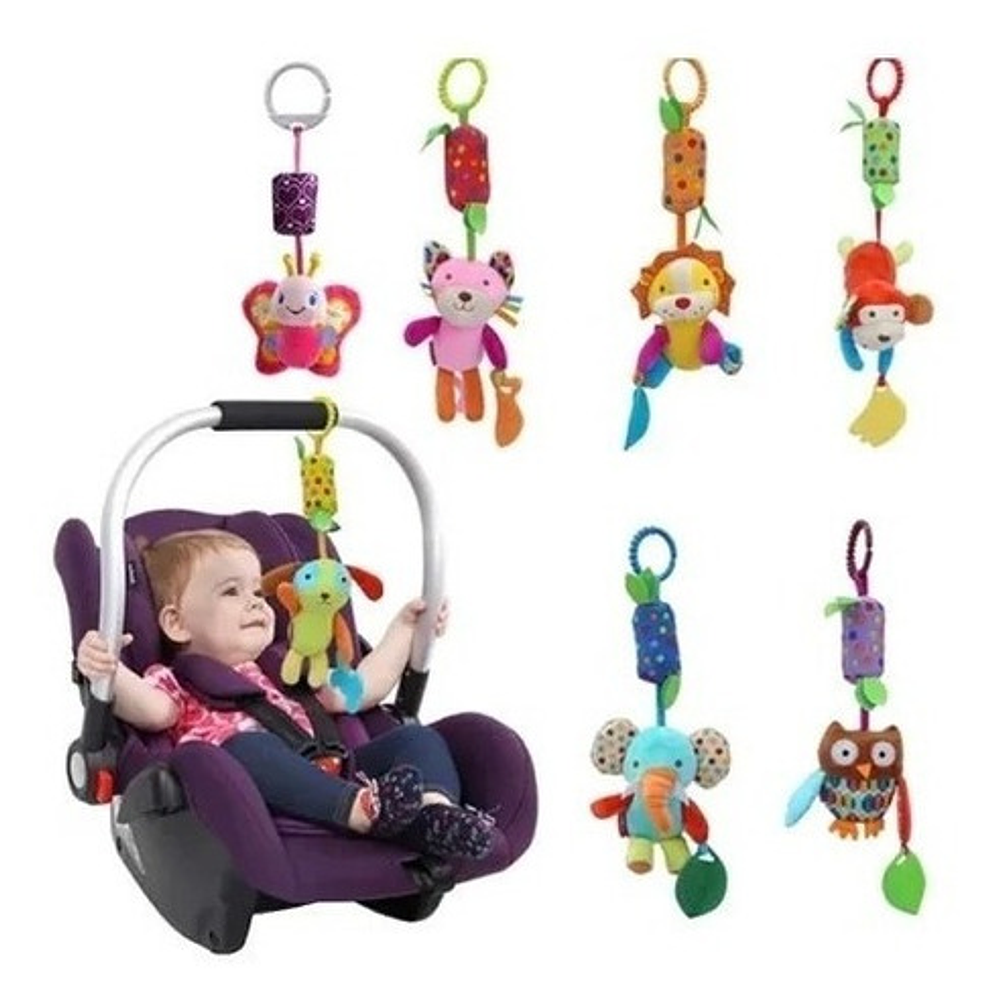 Sonajero Mordedor Peluche 35cm Para Bebés 0-6 Meses 2