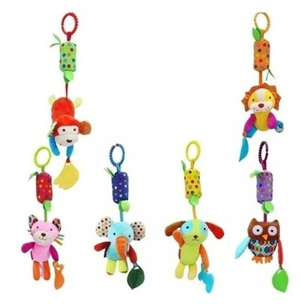 Sonajero Mordedor Peluche 35cm Para Bebés 0-6 Meses 8