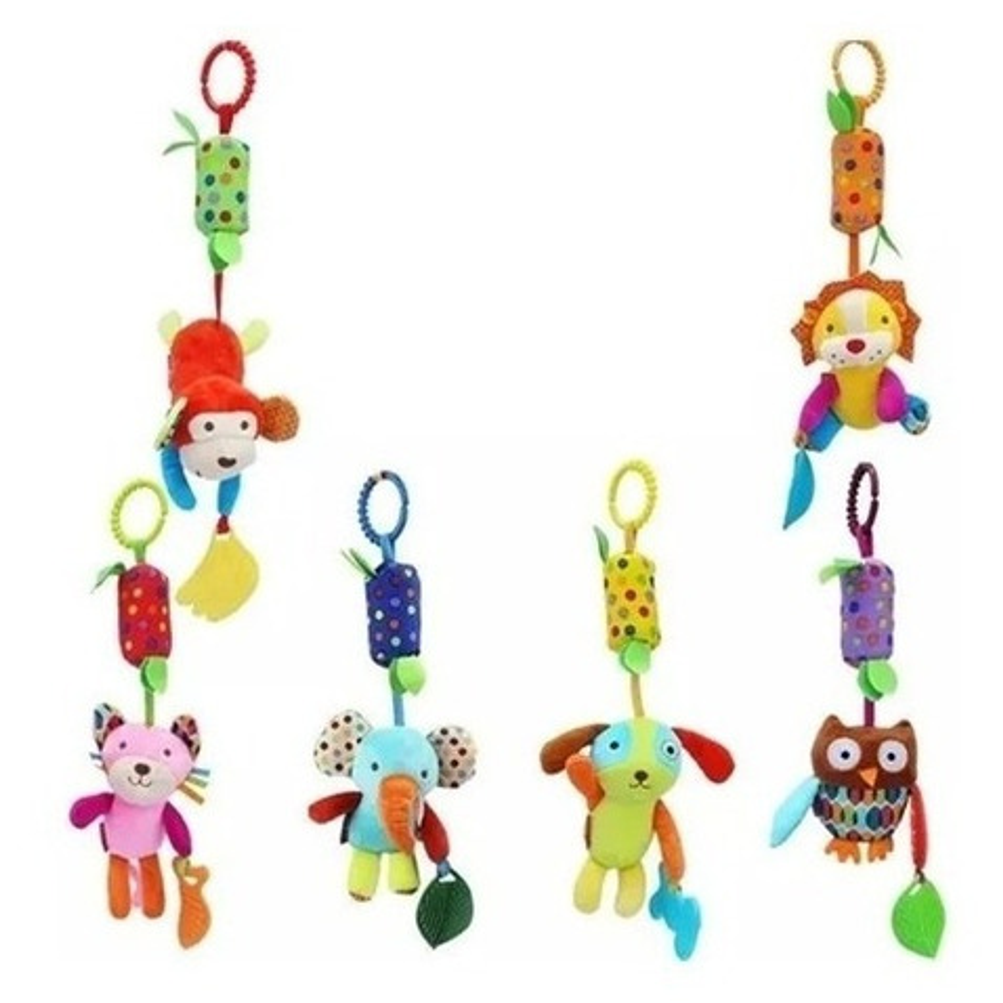 Sonajero Mordedor Peluche 35cm Para Bebés 0-6 Meses 8