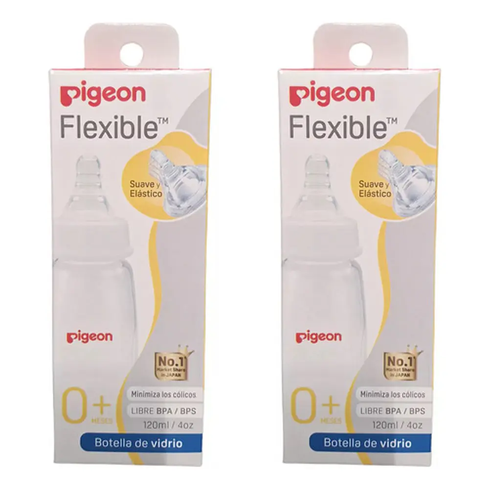 Biberon De Vidrio 120 Ml Pigeon X 2 Uni 3